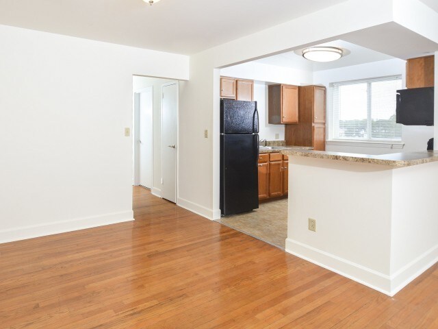 Sample Living Room and Kitchen - City View Apartments