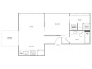 One Bedroom One Bath (515 SF)
