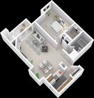 1 Bedroom 1 Bathroom 682 Sq. Ft.