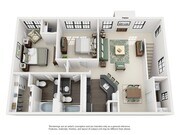 2 Bedroom | 2 Bath | 1173 SF | Attached Garage