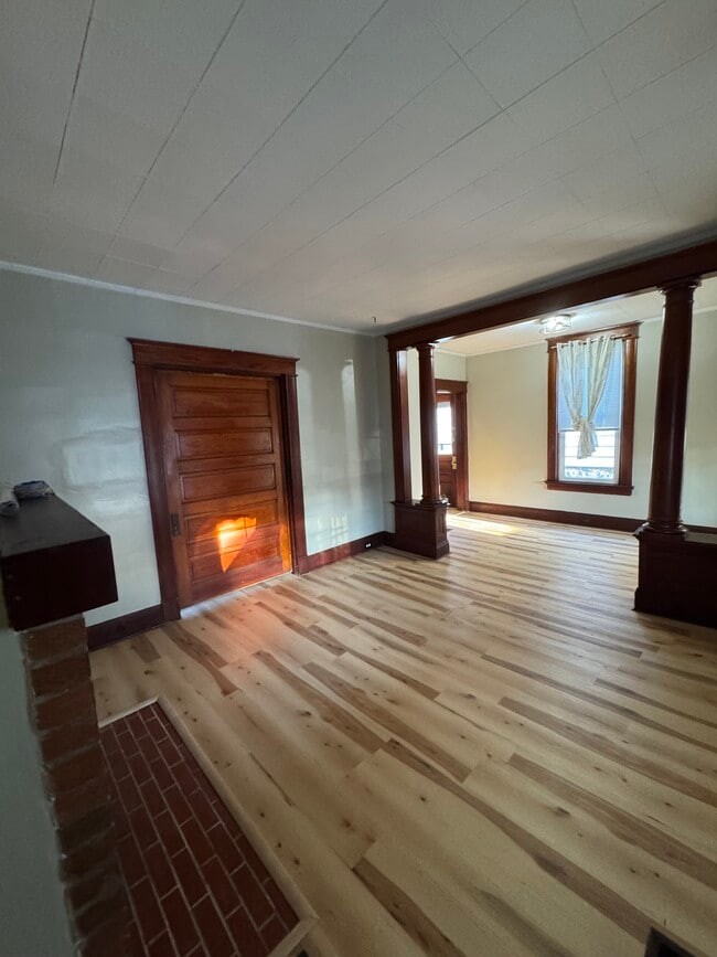 Living room with Picket Door closed