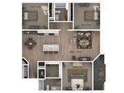 3 bedrooms, 2 baths