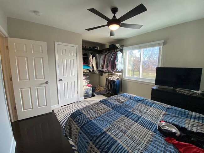 Master Bedroom view of built in custom closet