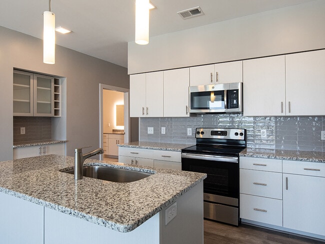 Luxury kitchen in a two bedroom apartment