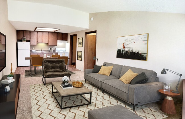 Sala de estar de concepto abierto - 1HAB Ranch - Willowood East