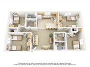 Plano de planta de 4x2