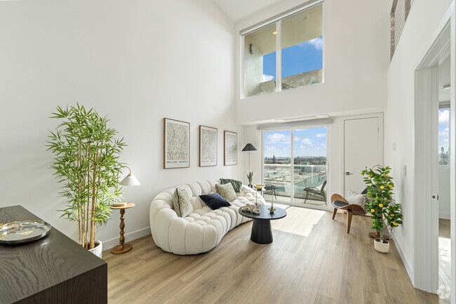 Loft, 2BA - 1,090SF - Living Room - The ONE Apartments