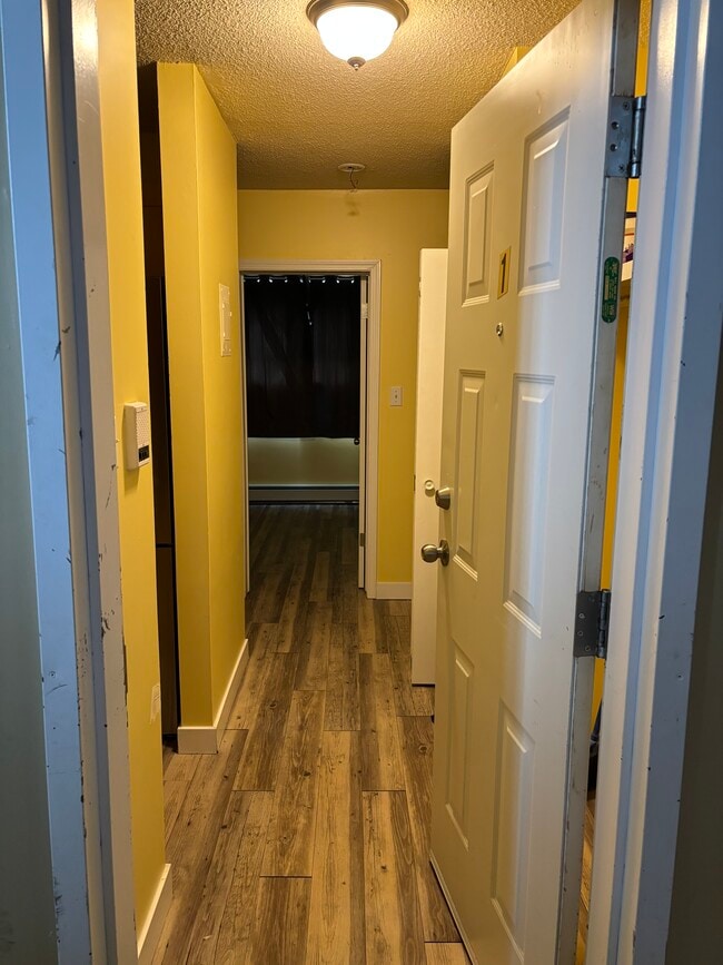Hallway when entering the front door New renovations - 15940 109 Av NW Unit 1