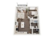 B.1 One Bedroom floor plan Broadstone Walnut Grove