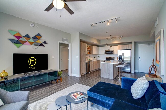 Motion at Dadeland Unit Living Room - Motion at Dadeland Apartments