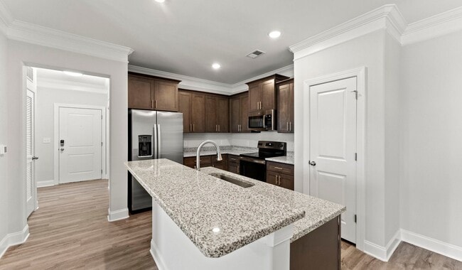 Modern kitchen with large island