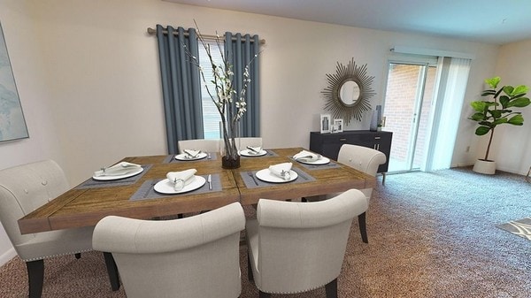 1 Bedroom dining room - Orchard Court Apartments