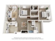 Explore this sleek, functional 3D apartment design, perfect for contemporary living.