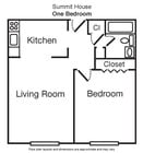 3 Rm, 1 Bd, 1 Ba