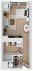 Allegro 2 - 388 square foot studio apartment