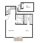 1x1 Loft- Floor Plan