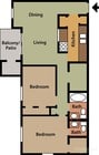 2BR/1BA