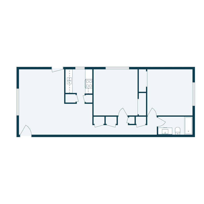 Floor Plan - Two Bedroom 21A