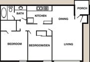 2BR/1BA