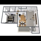 C Floor Plan - 1 Bedroom, 1 Bath