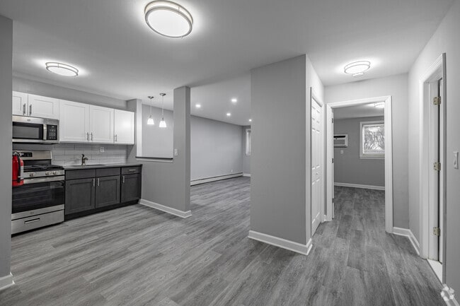 1BR, 1BA - 650SF - Kitchen/Living Room/Bedroom - Haledon Estates Apartments