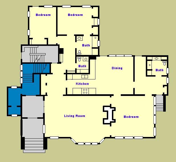 Floor plan of 1st floor unit - 361 Summit Ave Unit 1