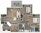 B1 Two Bedroom Floor Plan