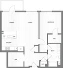 1B+Den.A floor plan Broadstone Inkwell