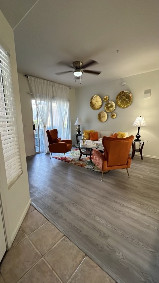 1BR, 1BA, Model Unit Living Room