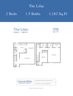 two bedroom one and a half bathroom apartment floor plan crescent springs