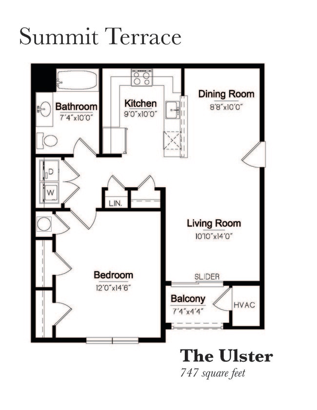 Ulster- 1HAB, 1BA - Summit Terrace Luxury Apartments
