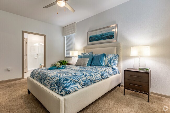 B1 - 2BR, 2BA - 1,040SF - Master Bedroom - The Point at Bella Grove