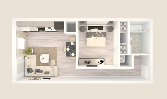 Floor plan 1b/1b on Haverford - 3951 Lancaster