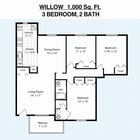 Willow 3BR/2BA