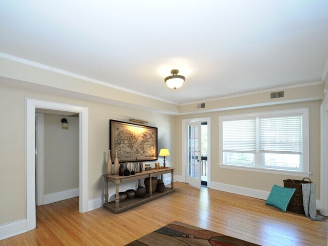 Living Room with Hardwood-Style Flooring