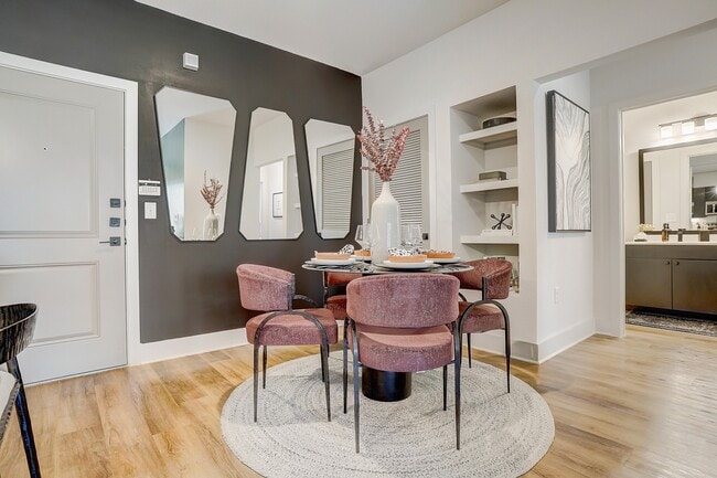 Dining Area with Built-In Shelves - The Parian Mooresville