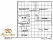 2BR/1BA