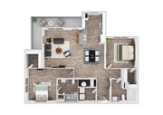 2 Bedroom | 2 Bath | 1243 SF