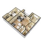 2 Bed 2 Bath 1100 Sq Ft