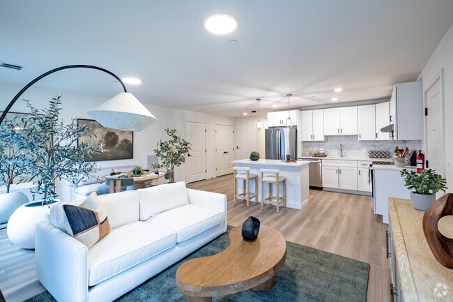 2BR, 2BA -1160SF - Living Room/Kitchen