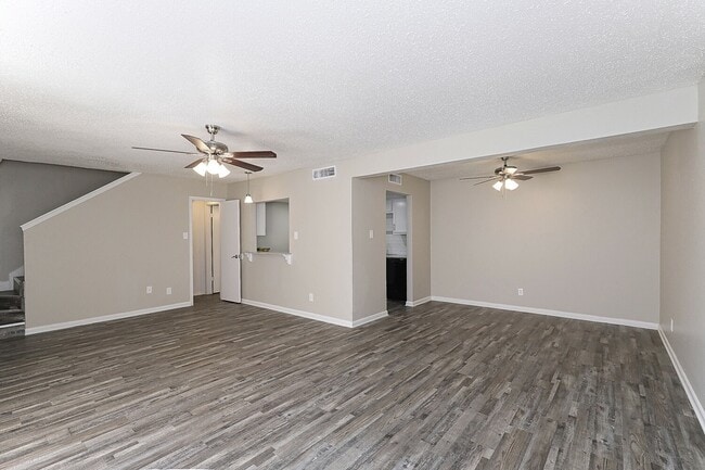 Living/Dining Room in the B2 Two-Bedroom Townhome