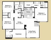 3BR/2BA