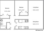 2BR/1BA