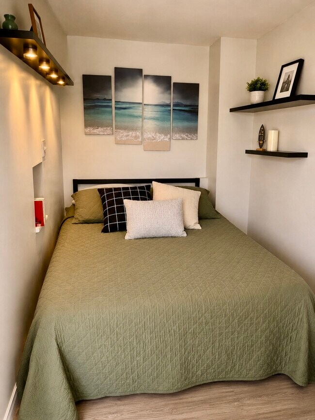 Walled off bedroom, fits queen bed - 2939 Van Ness St NW Unit 1229