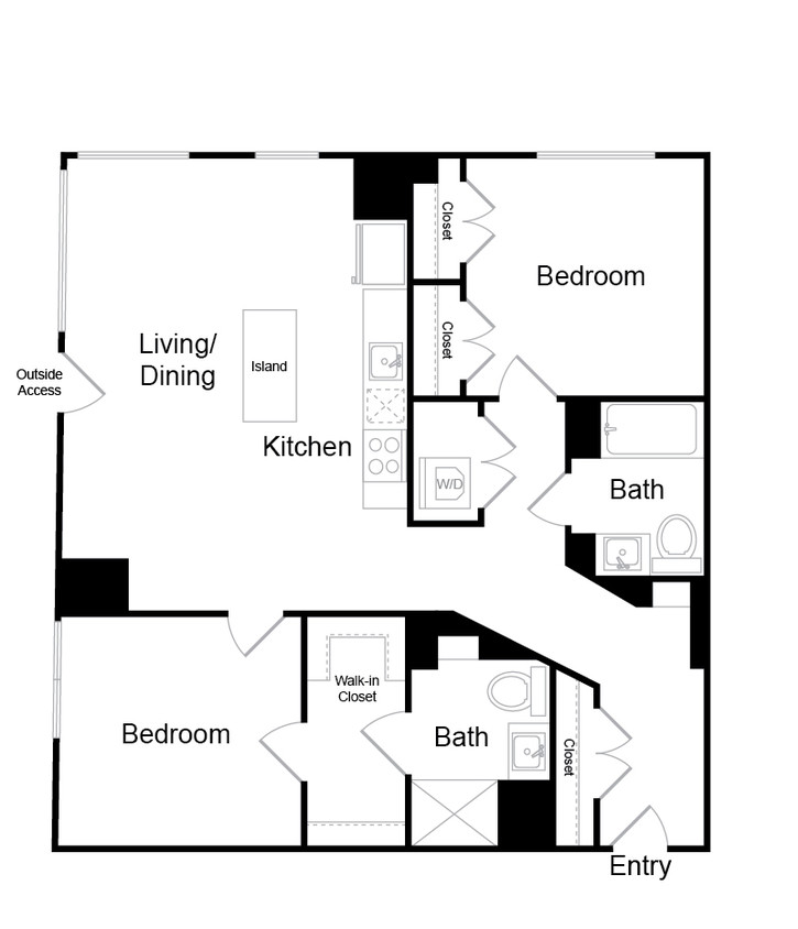Serenity - B6 - 2 Beds - 2 Baths - 1068 Sq. ft. - B6