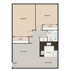 Studio 1 Bath 405 sqft