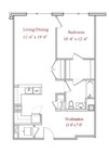 1 Bed 1 Bath + Office