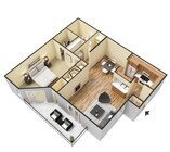 One Bedroom with Pond View