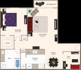 1 Bed 1 Bath + Den
