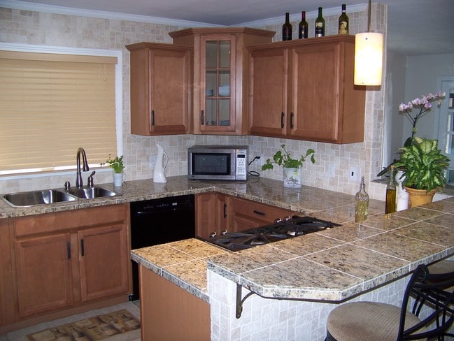 Custom cabinets w/crown,granite & stone walls - 24 Forest Hills Dr